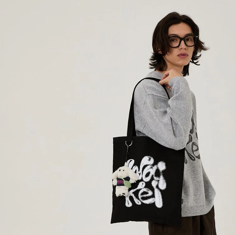 WK 3D LOGO ECO BAG BLACK - Image 2