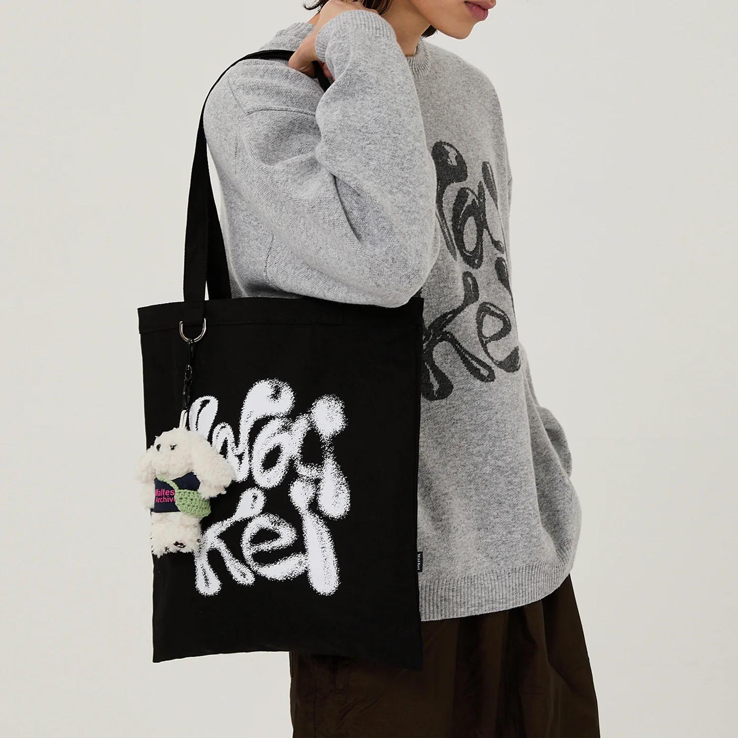 WK 3D LOGO ECO BAG BLACK - Image 3