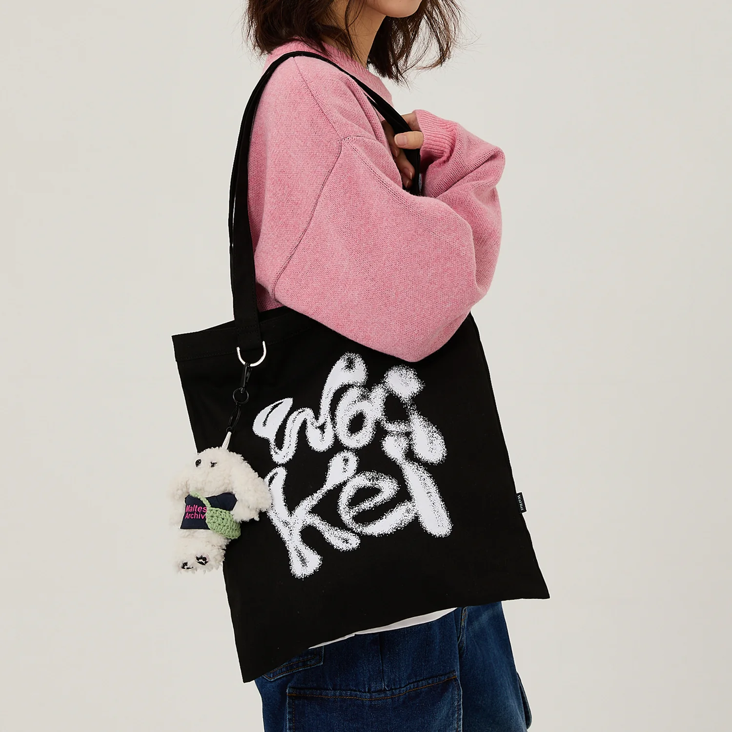 WK 3D LOGO ECO BAG BLACK